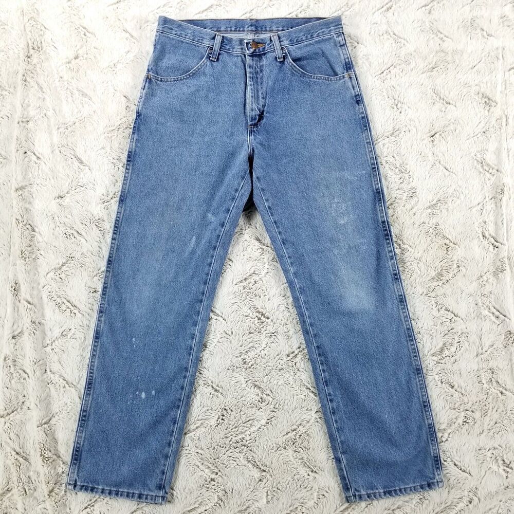 Rustler Jeans Mens 32×30 Blue Straight Workwear Dark Wash‎
